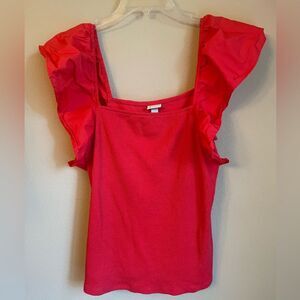 A new day ruffle trim knit top xxl